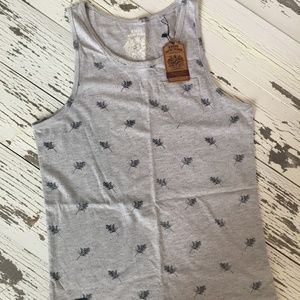 Man tank top with feather design size small NWT